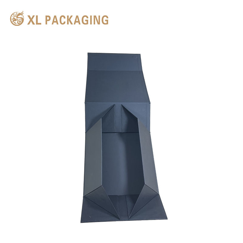 Skincare Wine Black Bottle Packaging Boxes Magnetic Box Packaging With Soft Foam Tray