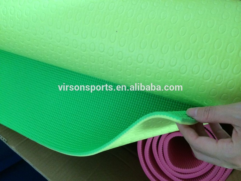 Ningbo Virson double color full print yoga mat/custom print pvc yoga mats