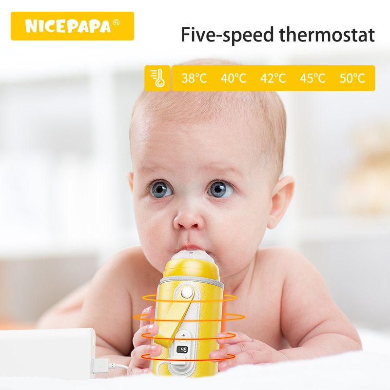 Milk Portable Baby Bottle Warmer USB Jacket Cover PVC BPA Free