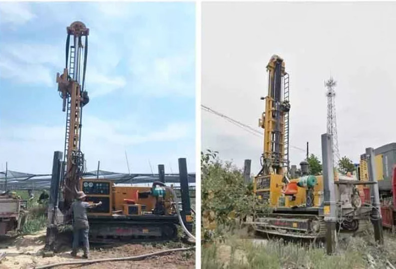 Crawler Borehole 380V Water Well Drilling Rig Mining Pneumatic Dth