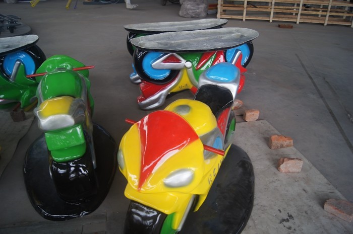 Motor Shape Children's Amusement Park Rides , Kids Carnival Car Carousel Ride