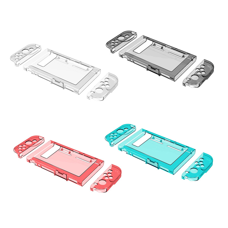 Anti-Shock and Anti-Scratch Crystal Clear Shell Cover Case for Nintendo Switch Console and Joy-cons