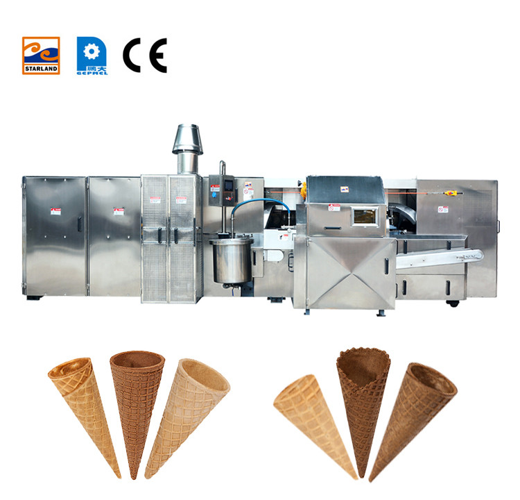 Large-scale automatic multi-functional crisp tube production equipment,107 240*240mm baking templates.
