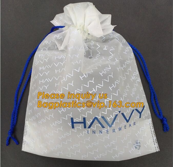 Factory Custom made Environmental PVC clear packaging toy storage handle bag,plastic tote packaging bag with handles fro