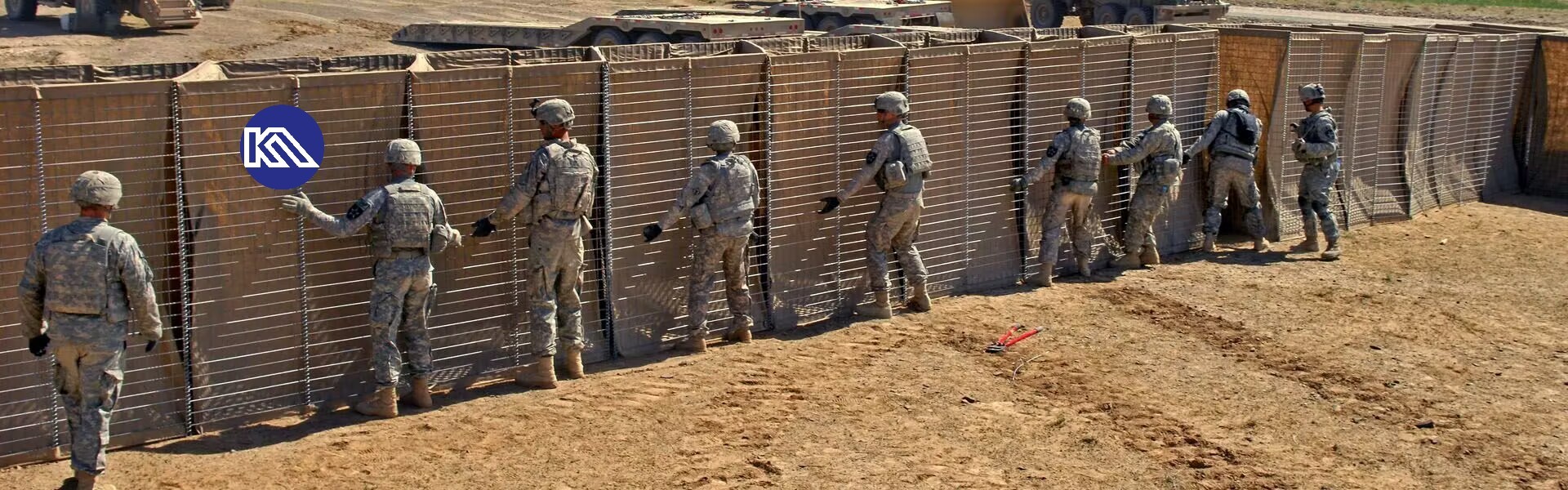 Military Sand Wall Heavy Duty Defensive Bastion Barriers Mil1 Defensive Bag Bastions Anti Explosion 1.37m