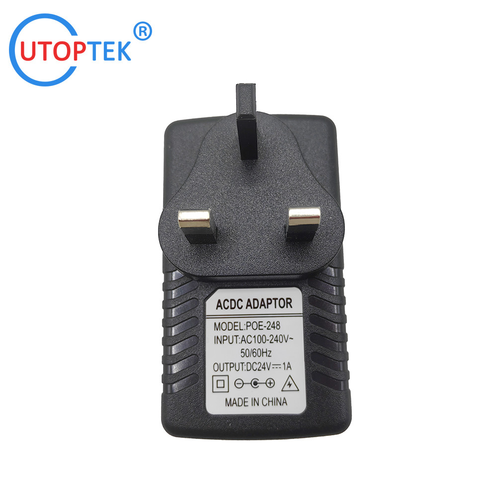 High Quality 24V/1A AC/DC POE Power adapter US/EU/UK/AU available power for CCTV IP Camera/Wireless APs