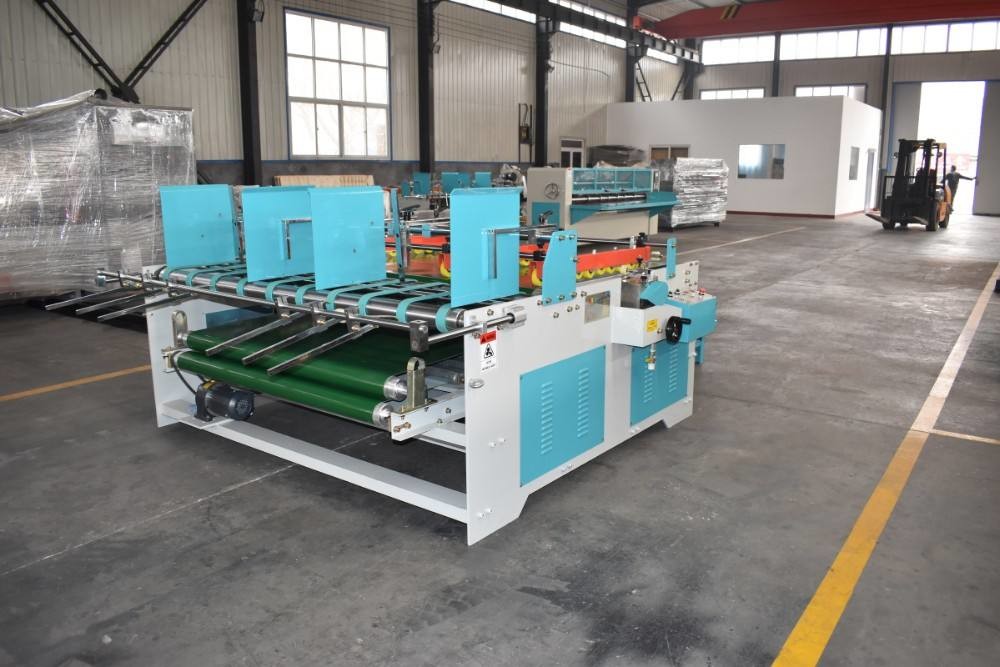3.2kw Manual Corrugated Carton Folder Gluer Machine For PP Paper Box Making