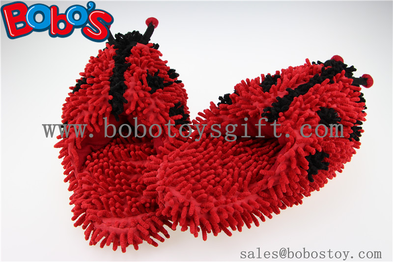 Soft Girl Indoor Slipper Red Ladybug Home Slippers