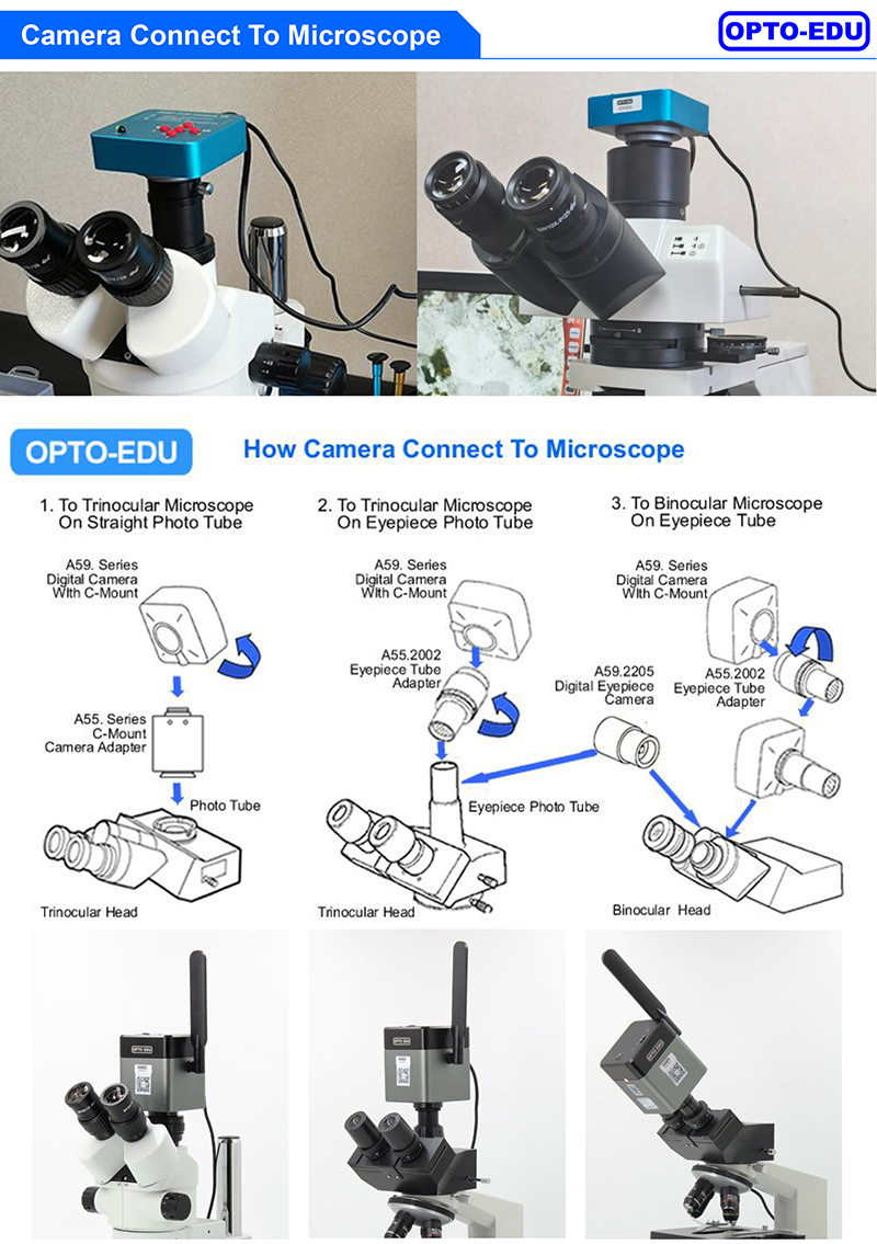 OPTO-EDU A59.4231 2K 38M Portable Hd Microscope Camera