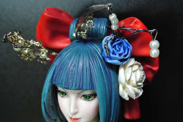Ancient Style Japanese Anime Figures Real Clothes For Collection 35*6*4cm