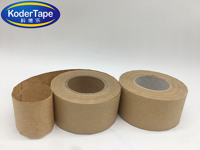 Self Adhesive Kraft Paper Tape Matt Water Active For Box Sealing Bunding