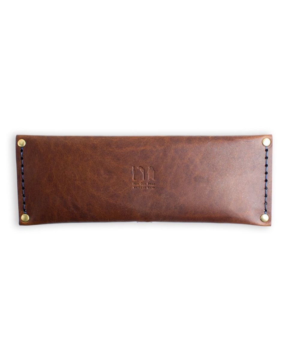 Personalized Hand Sewn Leather Pencil Case Custom Logo For Students