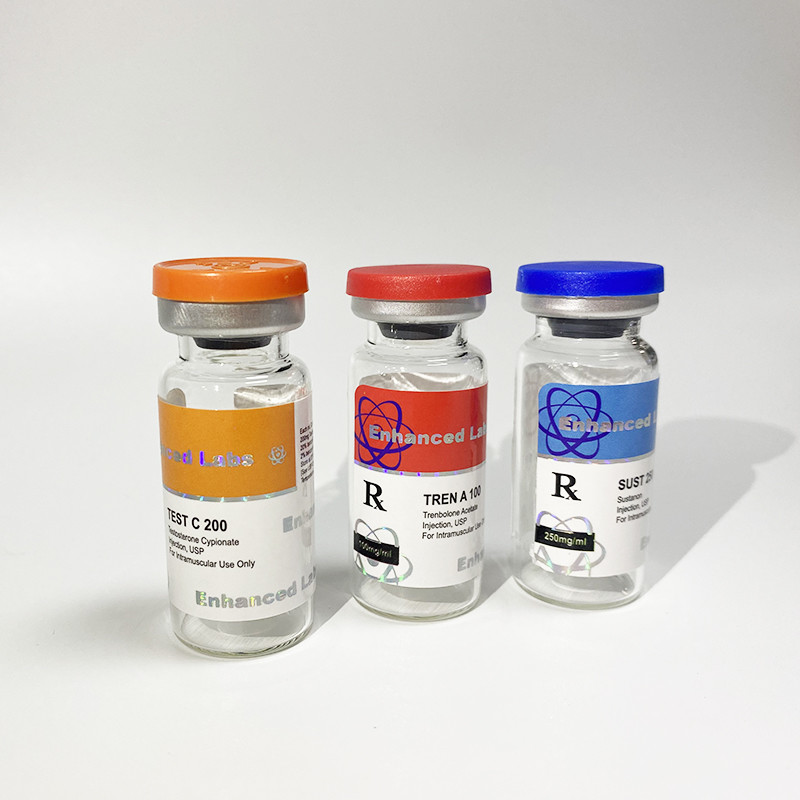 Silver Gold Foil Pharma Grade Steroid Vial Labels