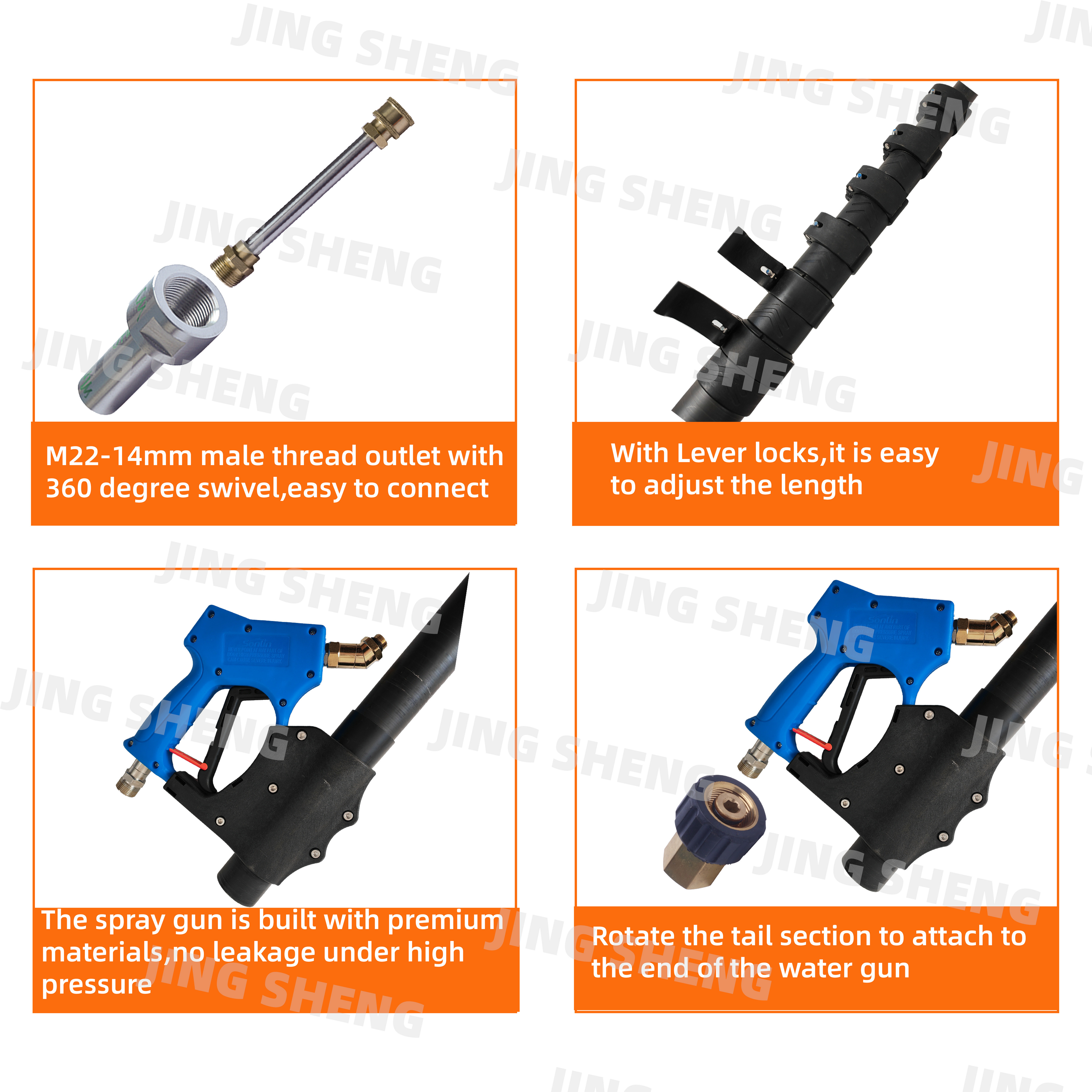 25ft Carbon Fiber High Pressure Pole For Cleaning Building Exteriors Simple Efficient