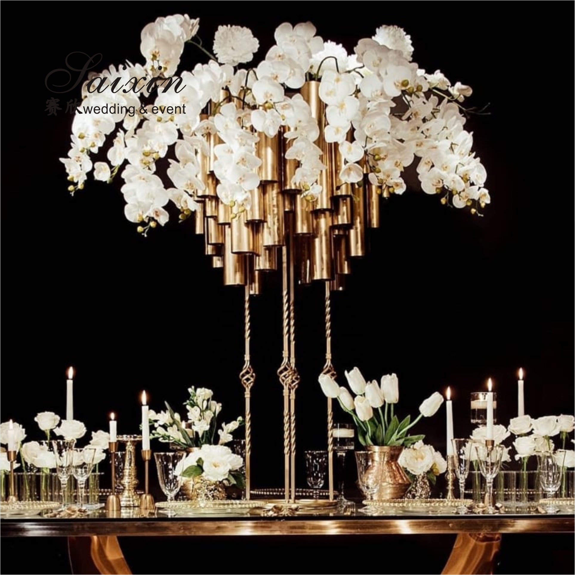 ZT-593 Luxury unique tall crystal candelabra wedding centerpieces