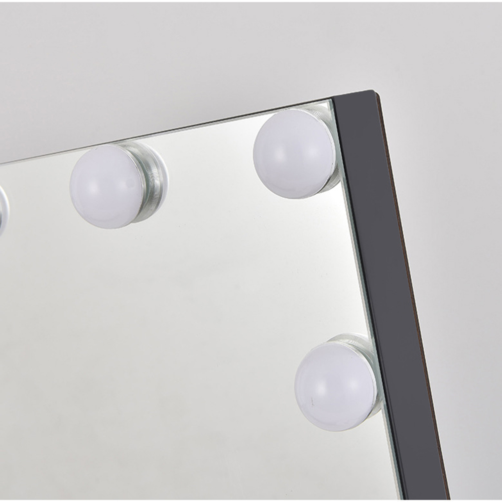 Extra LOGO Genuine Black Chorome Make Up Makeup Full Wall Light Led Home Decor Hollywood With Lighting Mirror