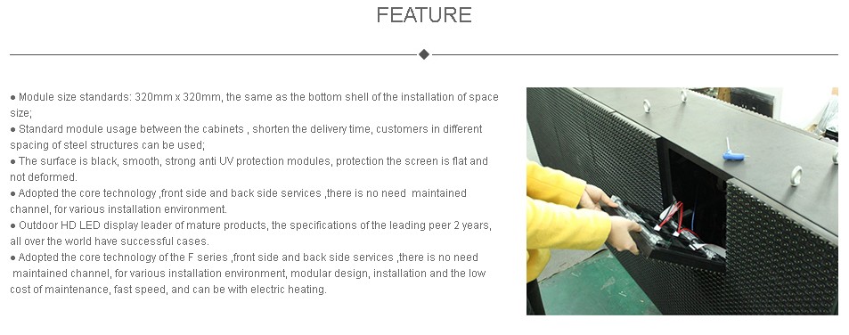 Outdoor Digital Video Advertising Front Service LED Display Board with Epistar Chip