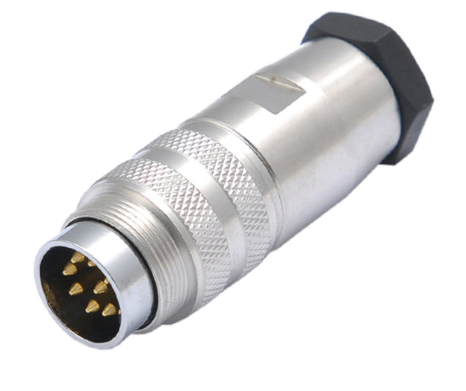 Electric Cable 8 pin straight angle threaded coupling infrastructure Waterproof Cable Connector