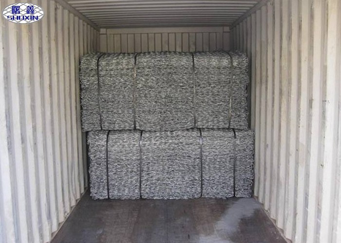 4.0mm Wire Galvanized Gabion Boxes Stone Filled Cages For River Training