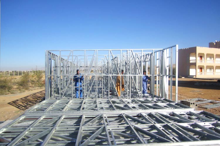 Light Gauge Steel Frame Prefab Metal Buildings Bungalow House Multi Family Home