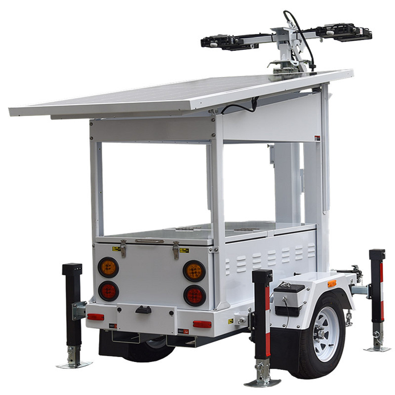 Mobile Lighting Tower Emergency Solar Light Tower Zero Emissions LED Lighting Tower