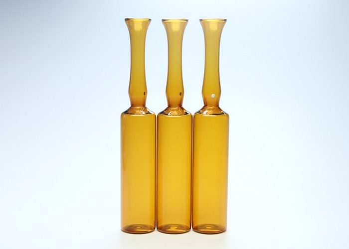 Amber Type C Empty Glass Ampoules 10ml Capacity Neutral Borosilicate Glass Material