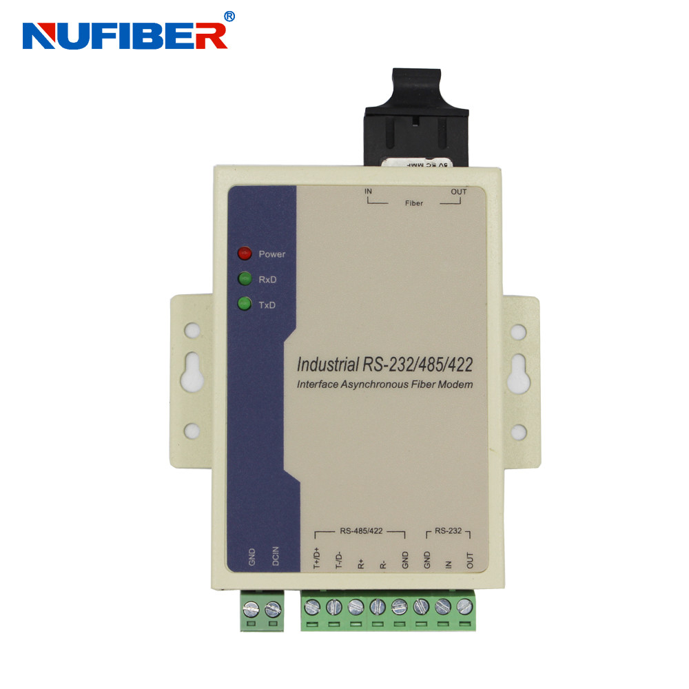RS485 / 422 / 232 to Fiber Serial to Optical Converter Multimode 1310nm 2km SC Modem