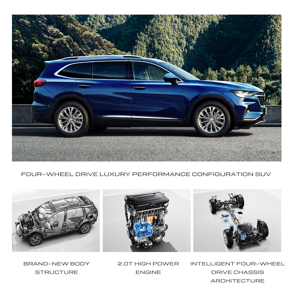 Speed Gas-Powered Buick Envision Luxury SUV 2024 Energy Vehicle with Ample Space and 5-Door 5-Seater Body Structure