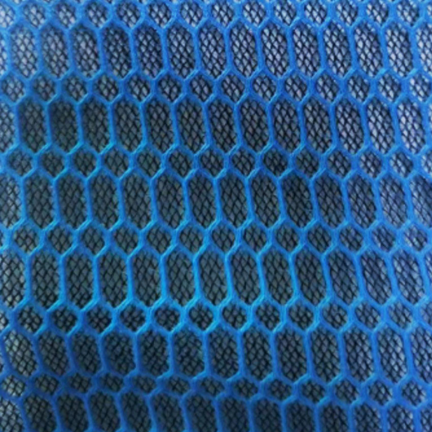 3mm Grey 3D Mesh Material 100 Percent Polyester Mesh Fabric Moisture Absorbent