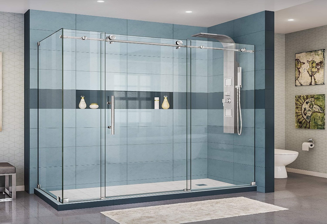 Hand Shower Back Jets Top Shower Shower Room Sliding System for Glass Frameless Door