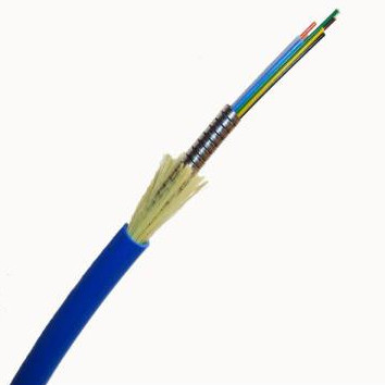 Simplex indoor Armored Fiber Optical Cable With LSZH High Strength Tensile