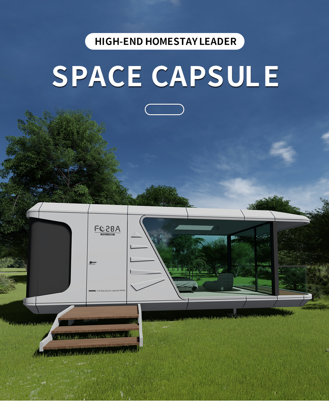 Expandable Galvanized Steel Frame Prefab Capsule House Office For Hotel 10T