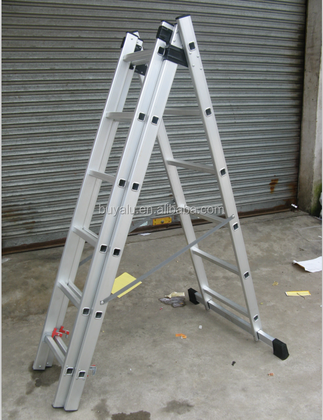 Mutifunctional Aluminum Step Ladder Extention Combination Aluminum Ladder