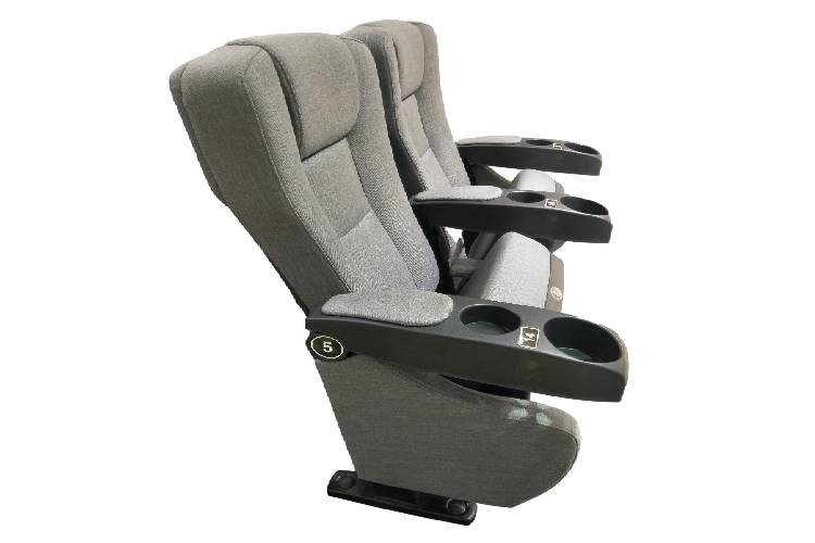 2mm Foot Rest Commercial Theater Chairs With Cup Holder Drinks Popcorn