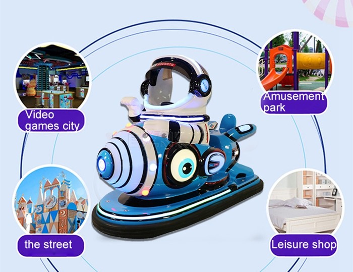 Amusement Park Kids Ride Space Rockets Toy Car Electric Bumper Car For Kids