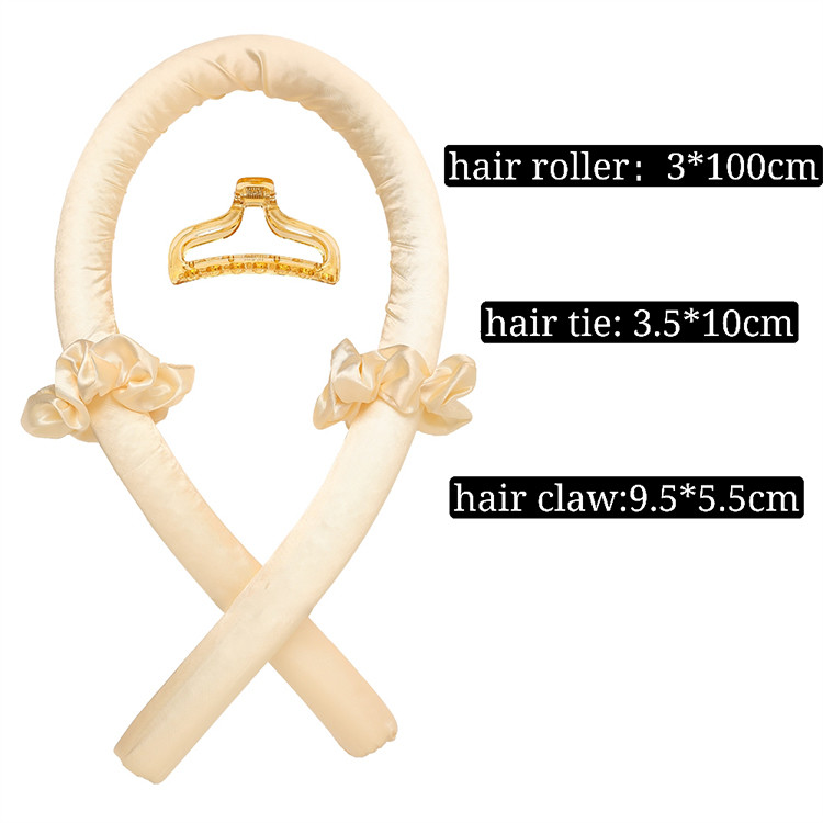 Portable Heatless Curling Rod Headband Silk Customized Size For Women