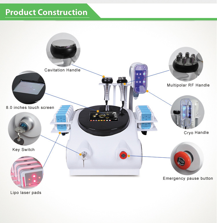 LF-236 hot sale 4 in 1 Cryo+RF+cavitation+lipo laser cryolipolysis freezing slimming machine
