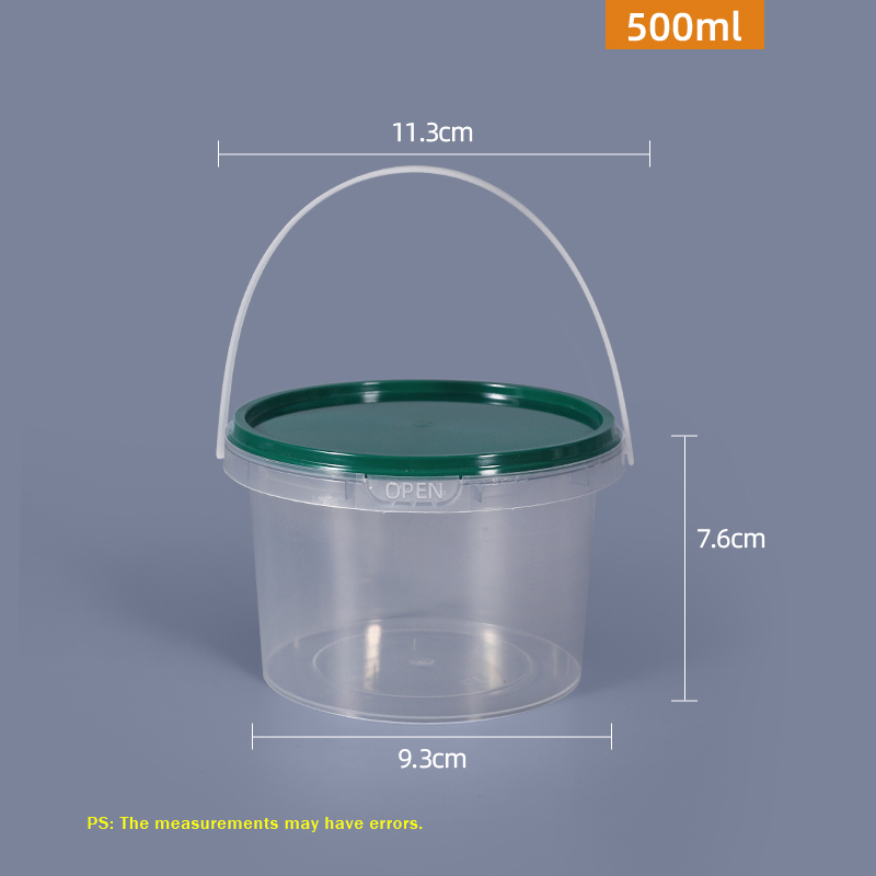 Customrized Logo 350ml 500ml 700ml Disposable PP Plastic Round Food Bowl with Lid