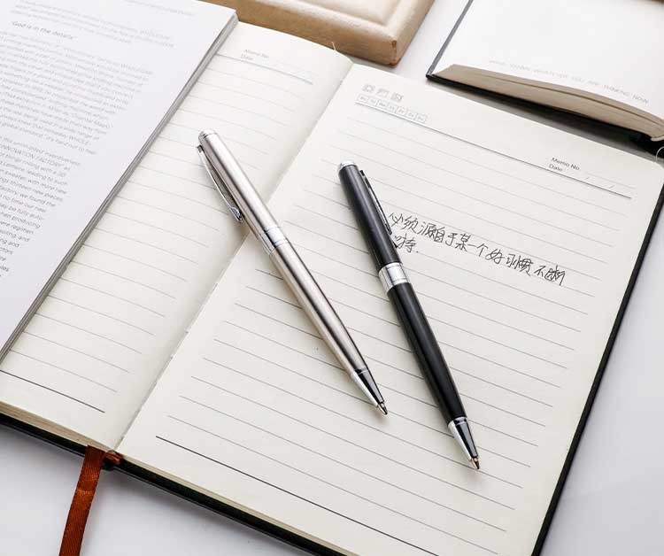 Custom Logo Reusable Metal Ball Point Pen , Ultraportable Metal Clip Ball Pen