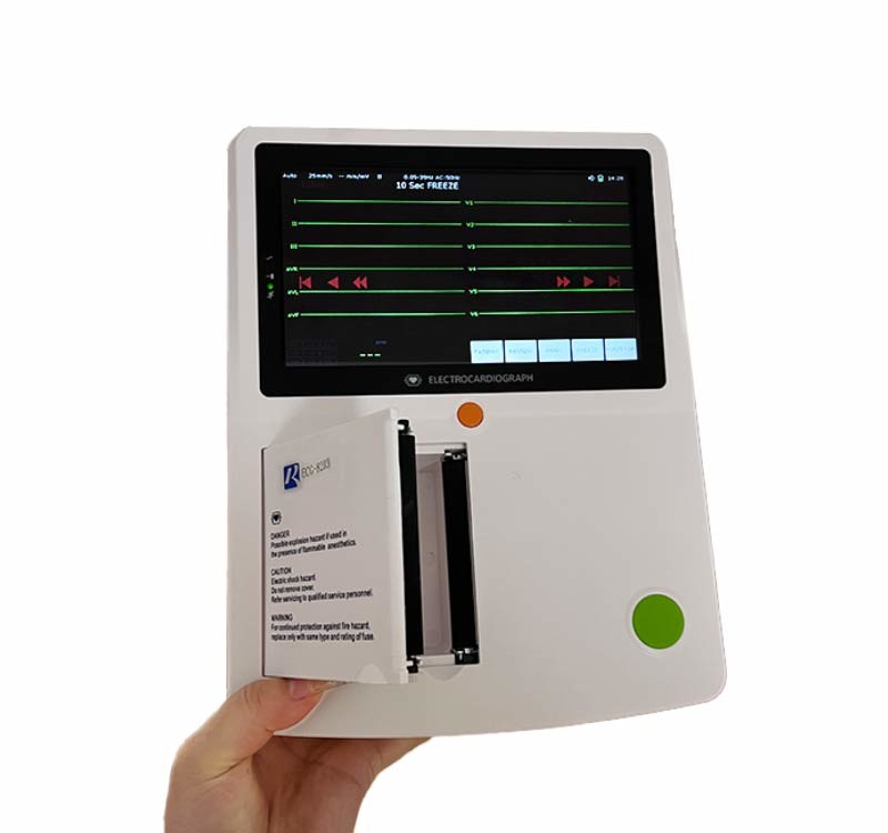 Adapt To 100-240V Medical Ekg Ecg Machine 3 Channels 12 Leads Electrocardiograph