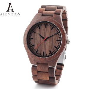 Buy cheap Natural Black Wood Watch Men Business Luxury Stop Watch Quartz Movement Wood Watches Luxury Gift Full Wooden Watches product