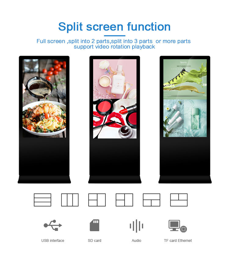 Android Touch Screen Advertising Displays , Digital LCD Advertising Display Monitor