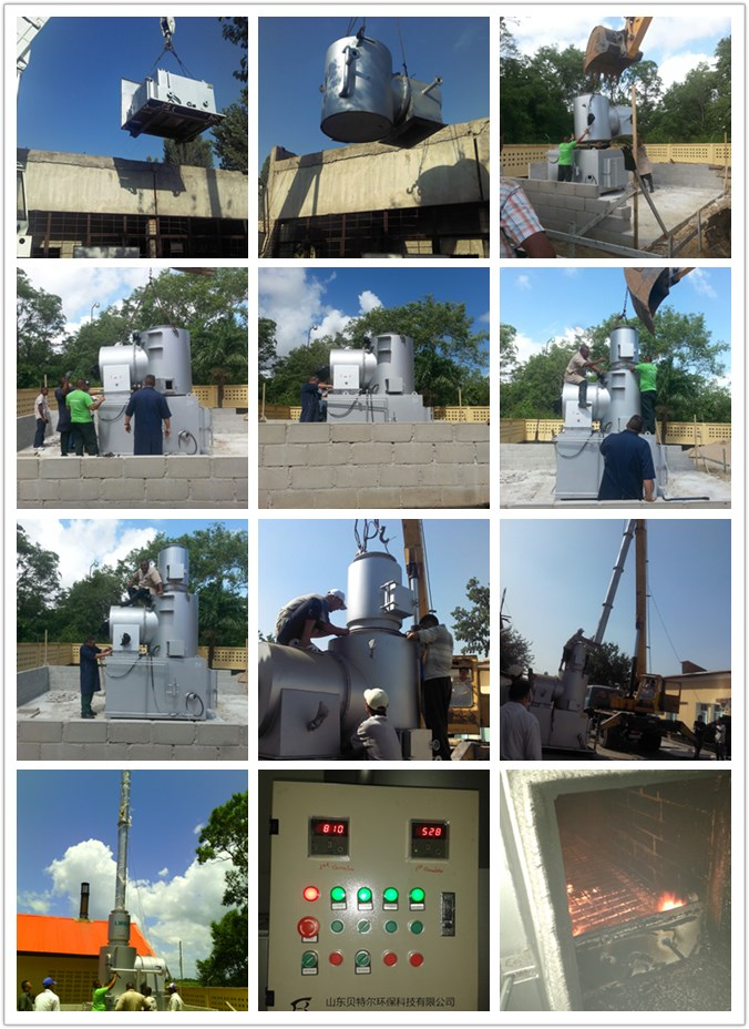 Condition Waste Management Incinerator Burner Cremation Furnace for Manufacturing Plant