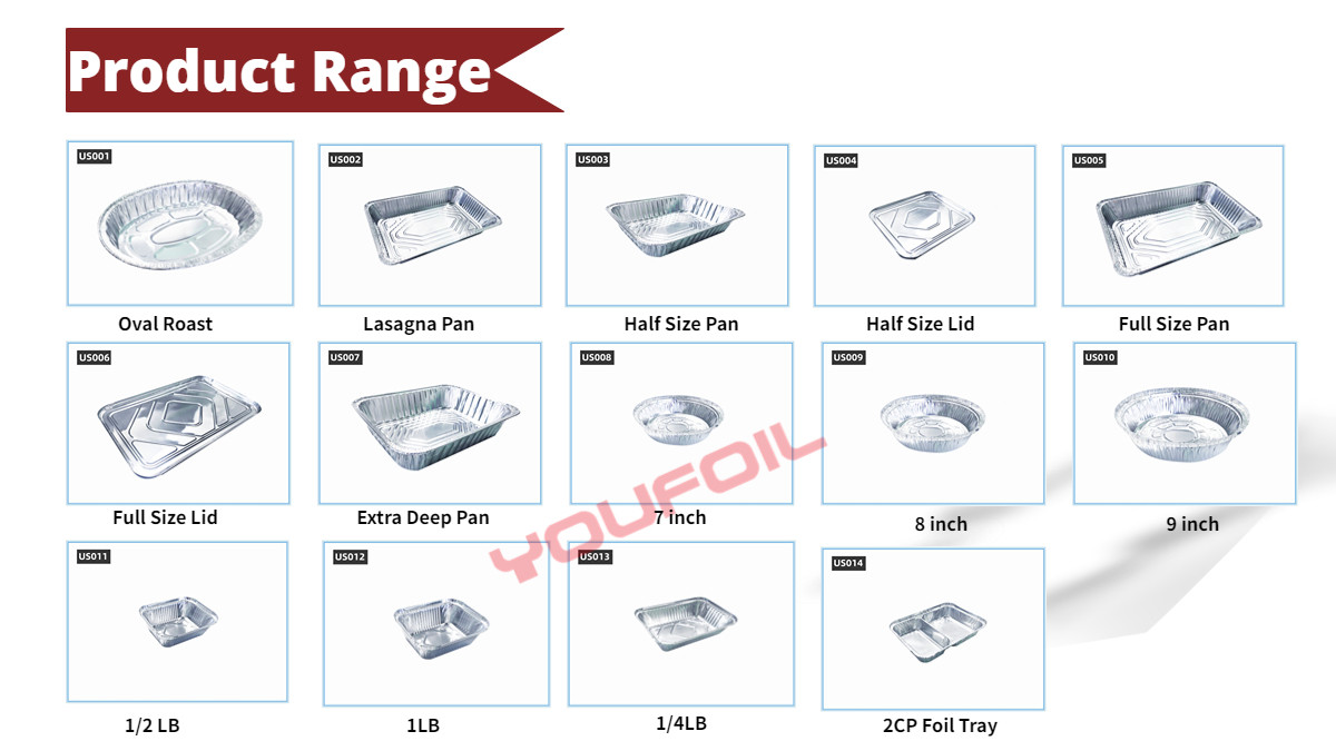 Heavy Duty Disposable Aluminium Foil Food Container Insulation Round Shape