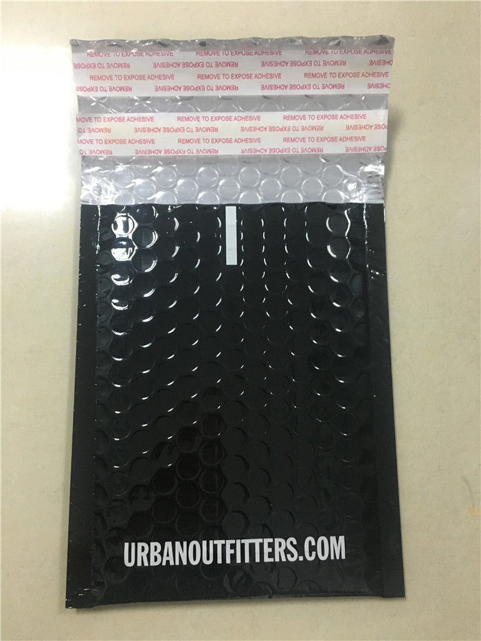 Waterproof Printed Black Metallic Shipping Envelopes , 180x165 #CD-DCD Custom Bubble Mailers