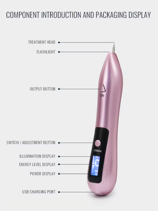 2 In 1 Ozone Plasma Beauty Pen Eyelid Lifting Skin Mole Removal Plasma Pen