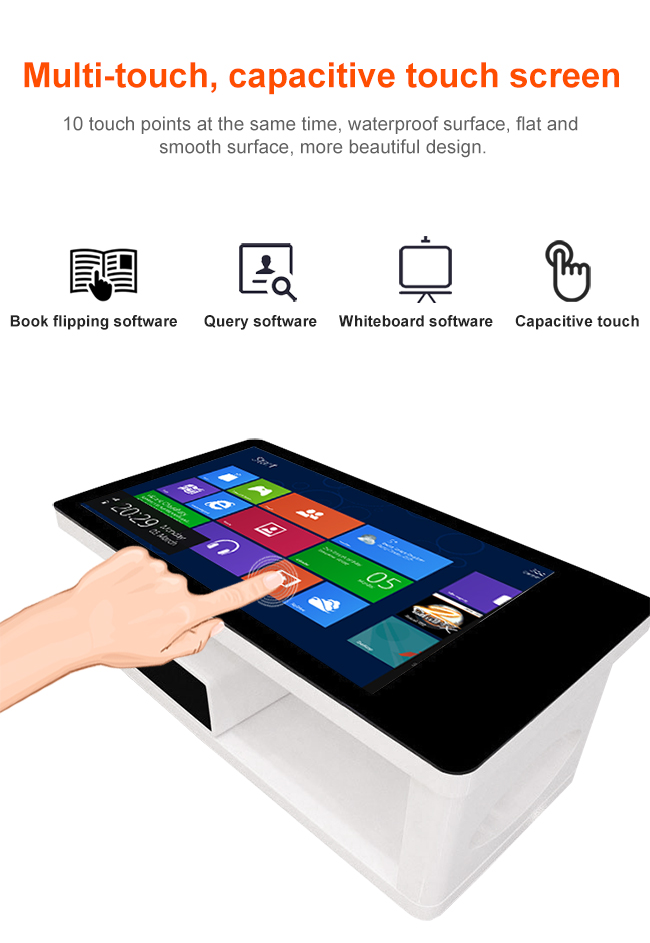55 Inch For Game/Advertising/Exhibition LCD Interactive Capacitive Touch Screen Digital Drawer Smart Touch Table