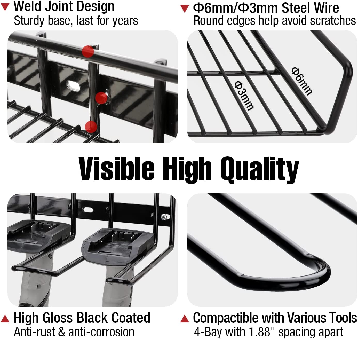ISO9001 Rohs CE 3 Layers Heavy Duty Metal Tool Shelf Utility Storage Rack for Electric drills