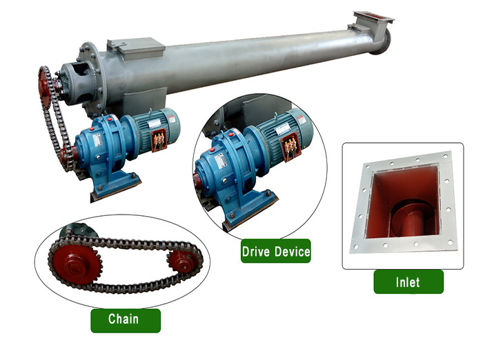 Powder Particle Product Screw Auger Conveyor 250mm Diameter