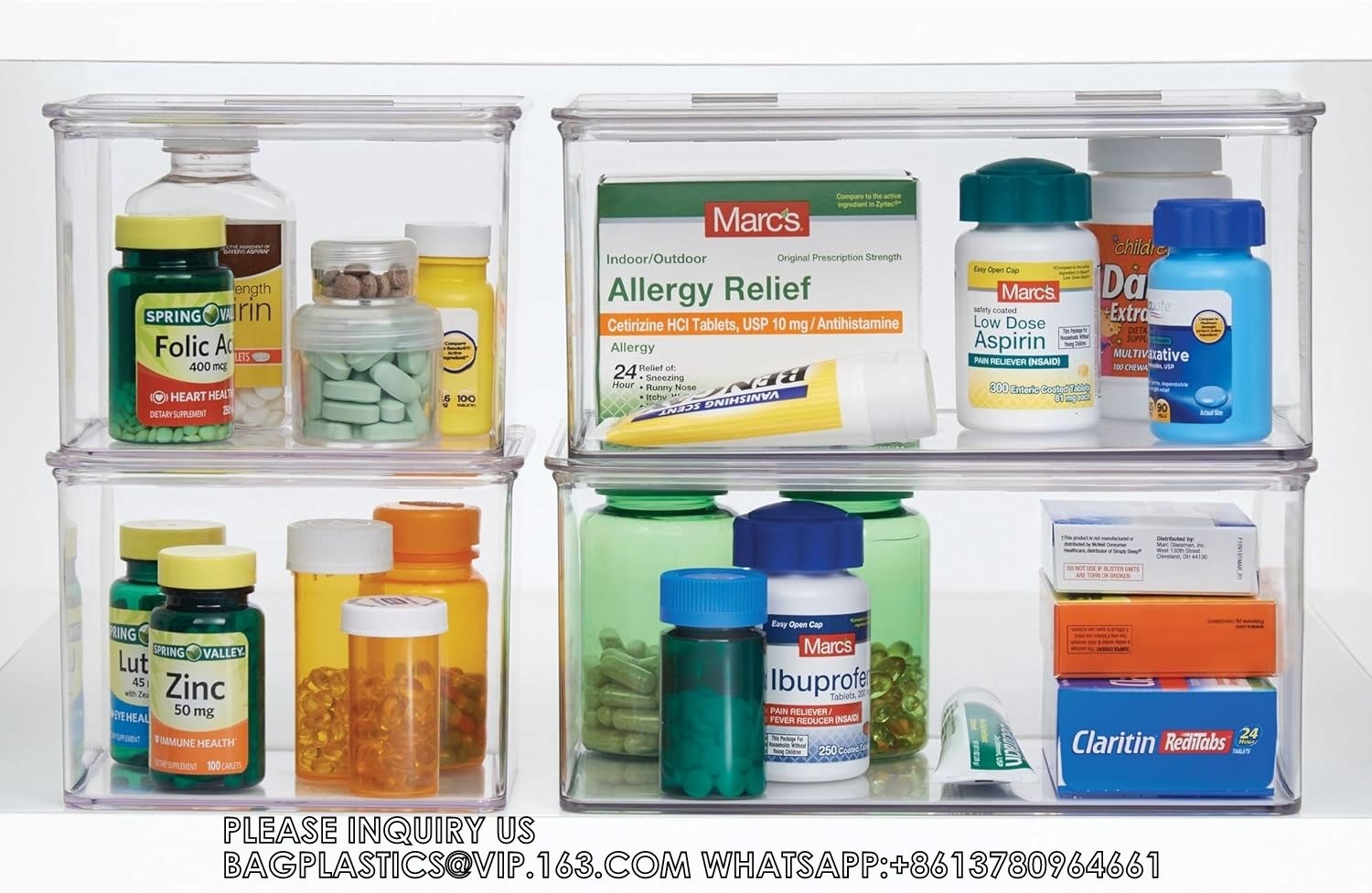 Organizer Bins- MultiPurpose & Versatile Stackable Cabinet Organizers Cosmetics, Laundry, Office Supplies